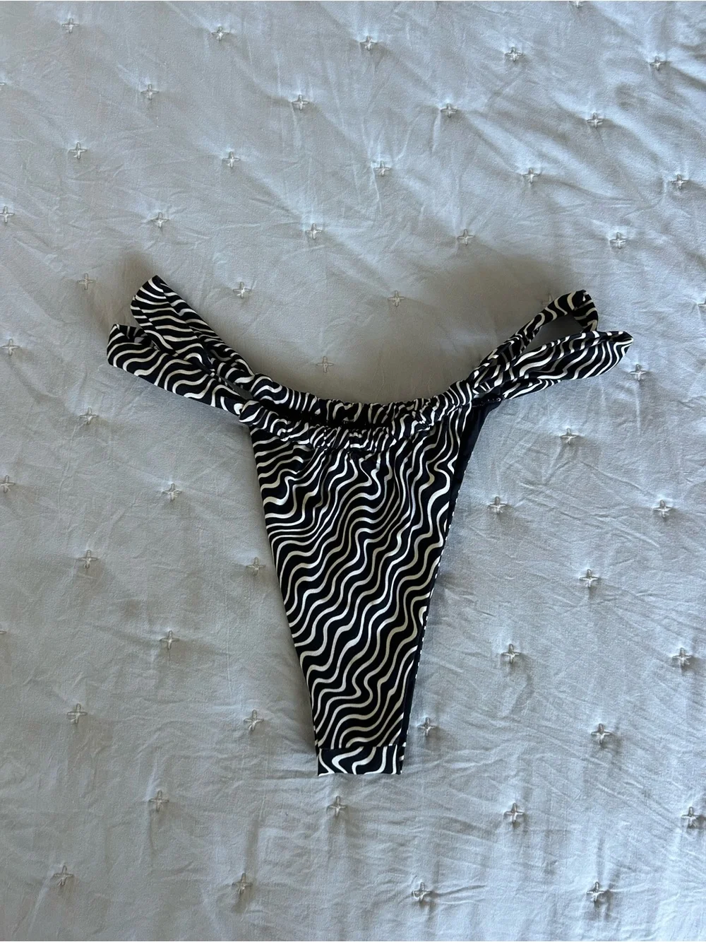 Monday Swimwear Malta Bikini Bottom in “Capri Wave” Small